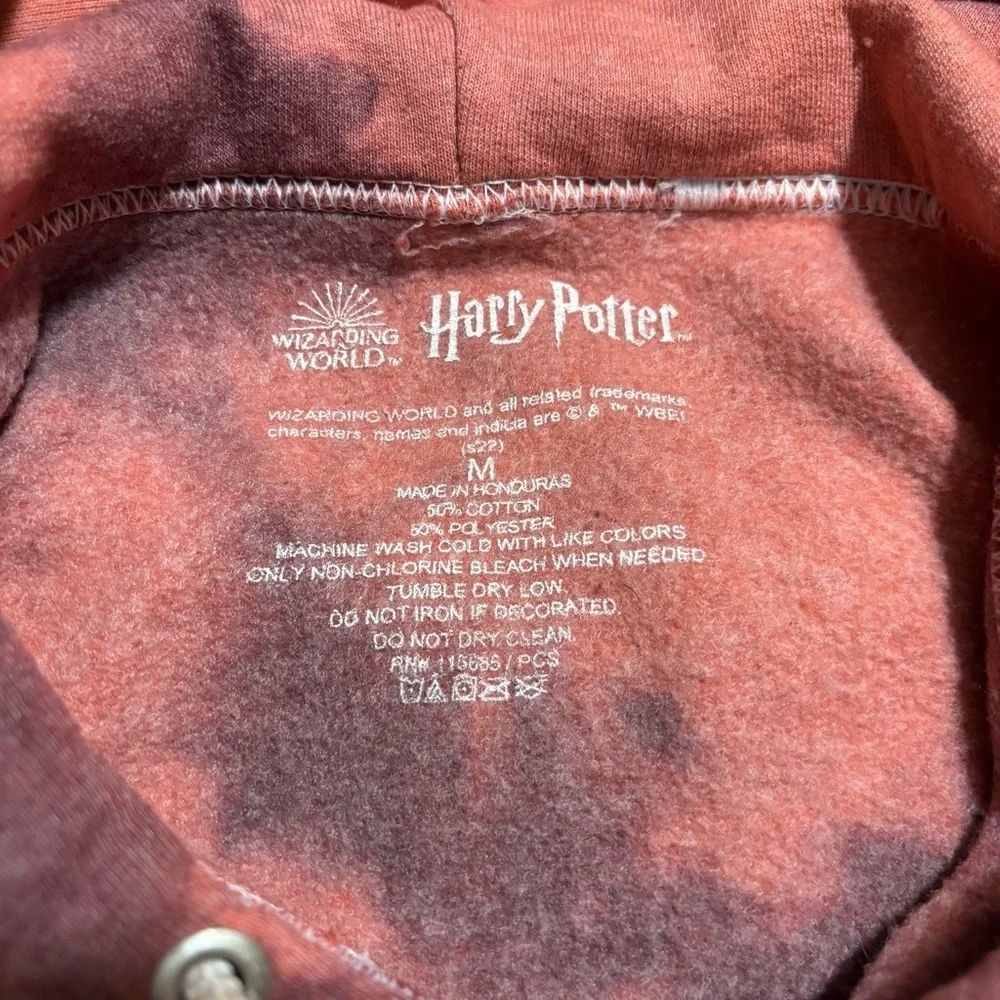 Harry Potter Hoodie size M Gryffindor Tie Dye Lion Crest Wizarding World - Picture 6 of 7